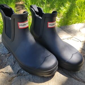 Hunter Men's Black Ankle Boots